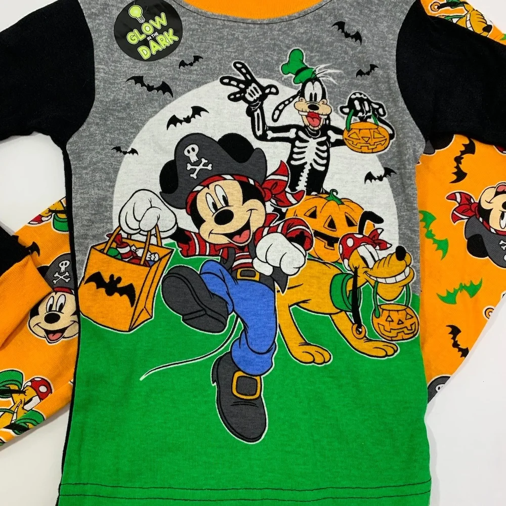 Mickey Mouse Disney Halloween Pajamas NEW